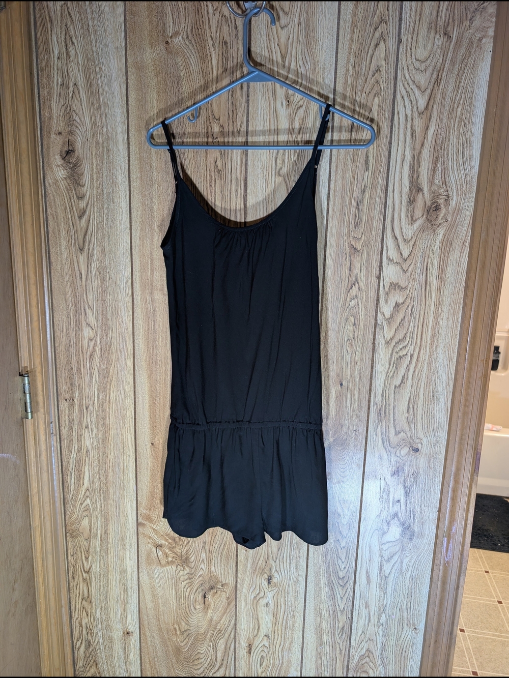 Tysa Black Spaghetti Strap Romper